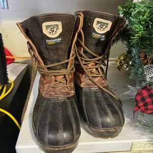 Thinsulate Men's Black and Brown Boots
